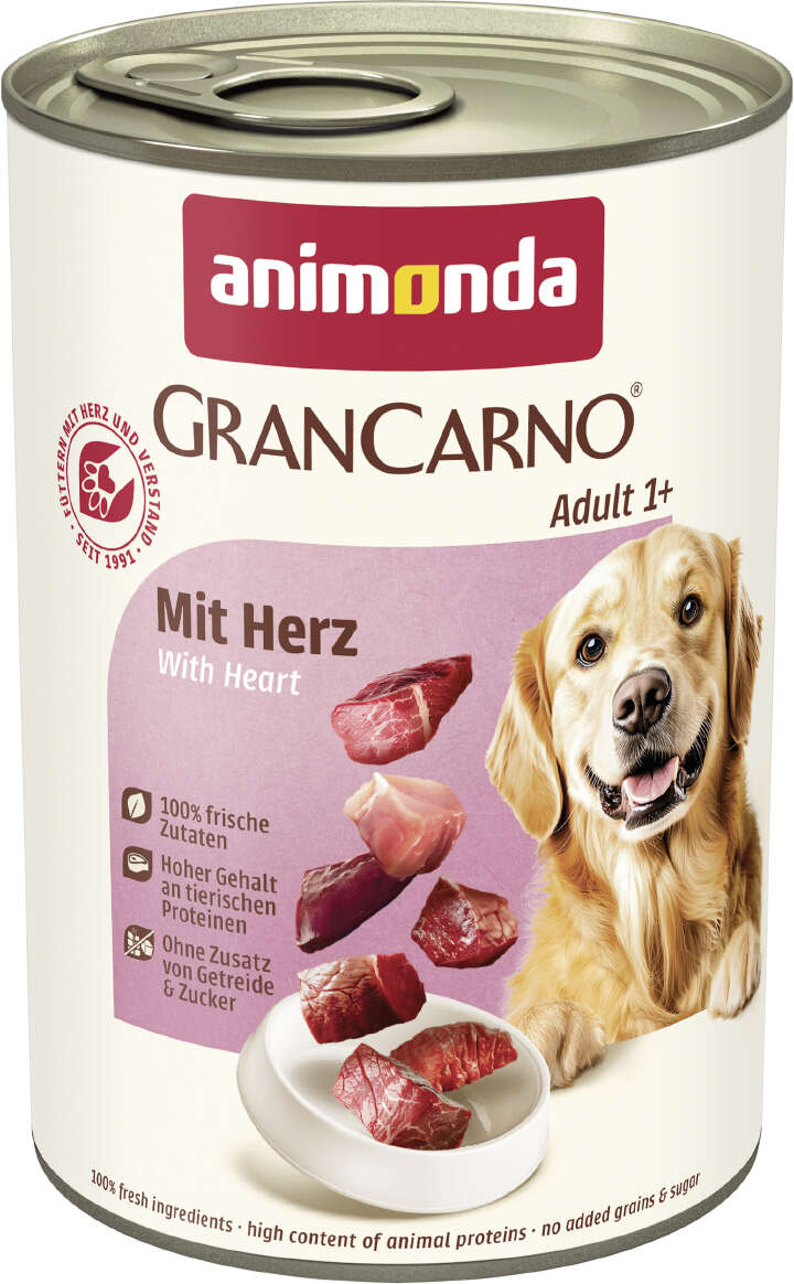 animonda Hunde-Nassfutter GranCarno Adult mit Herz